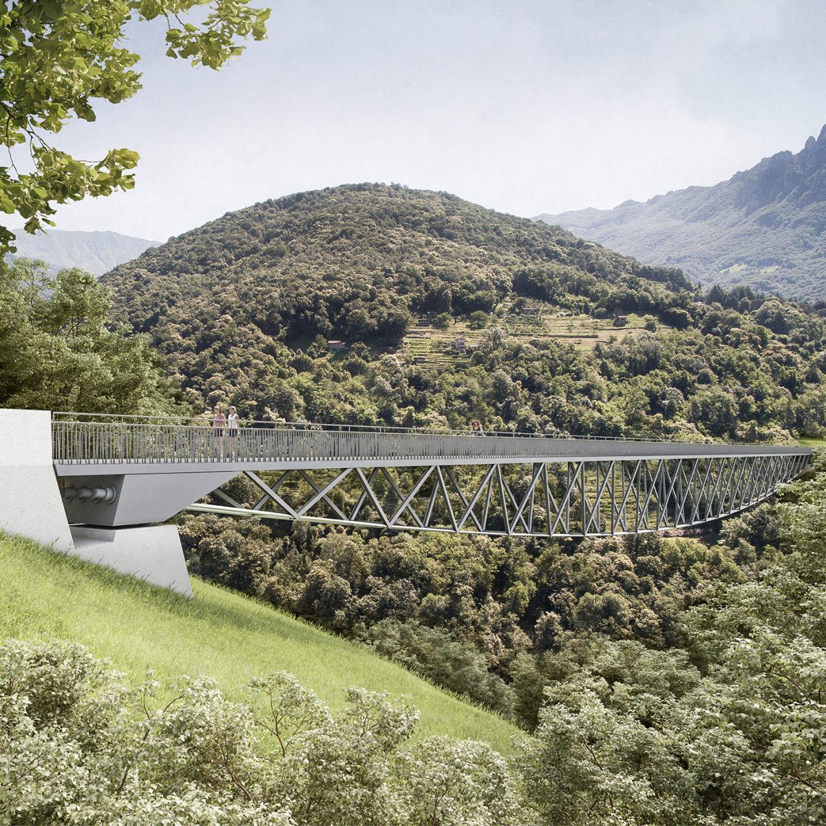 Passerella ciclo-pedonale “Ponte di Spada”, 1° Rango Capriasca-Lugano