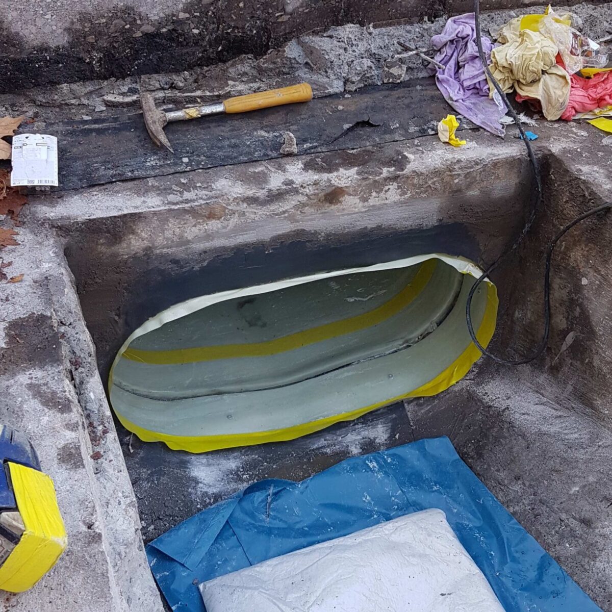 Ponte Ramogna, risanamento canali acque miste