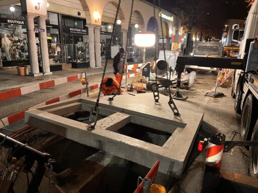 Ponte Ramogna, risanamento canali acque miste