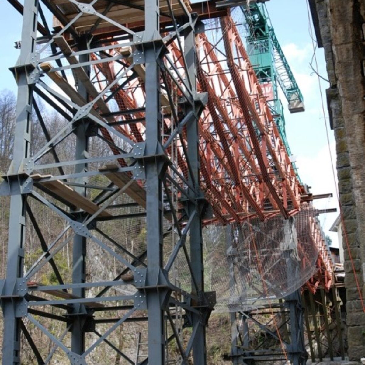 Ponte provvisorio sul Torrente Ribellasca, Camedo