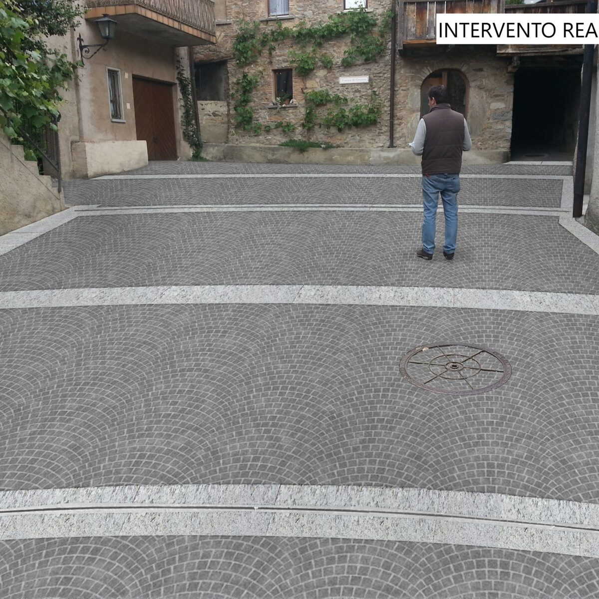 Realizzazione pavimentazione pregiata, illuminazione, rifacimento e potenziamento infrastrutture nucleo Tèra d’sura, Comano