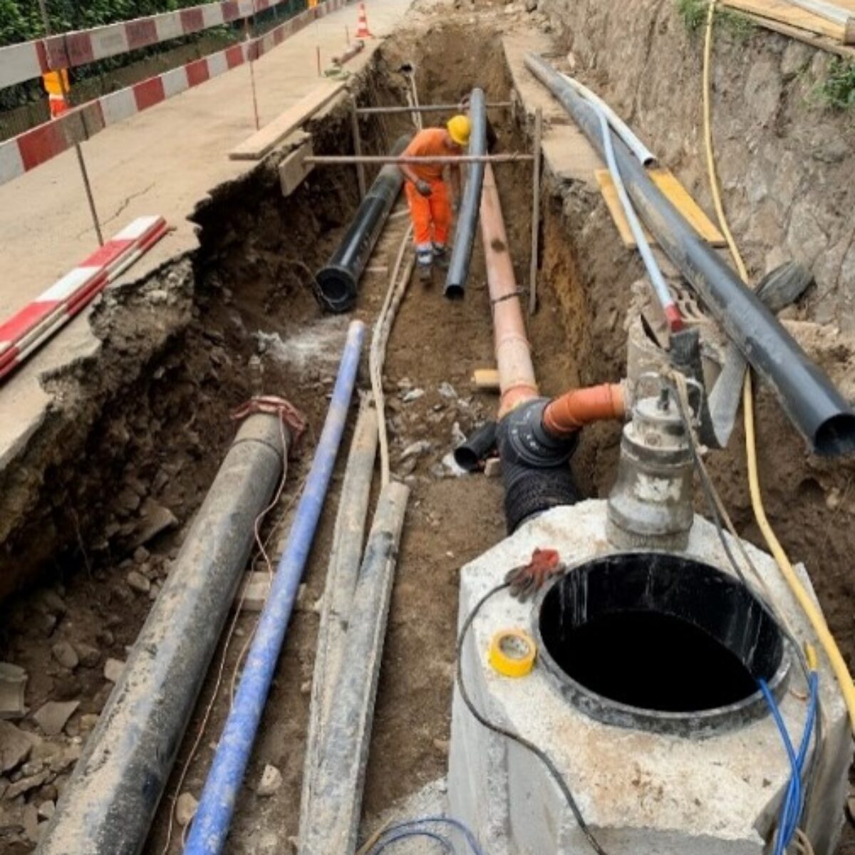 Rifacimento e nuove infrastrutture su via S. Francesco, Porza